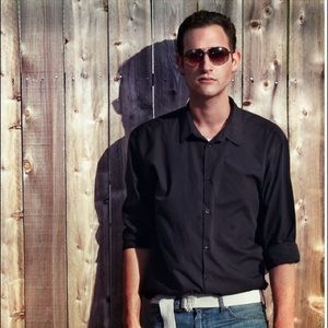 H&M Button Down Easy Iron Shirt M Black